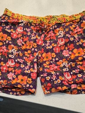 Sundance Floral Drawstring Women’s Shorts in Purple, Orange and Pink